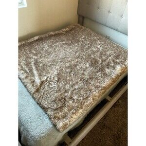 Rar2023 Unique Wool Double Side Fur Blanket Carriage Bed Cover Chair Cover Cozy